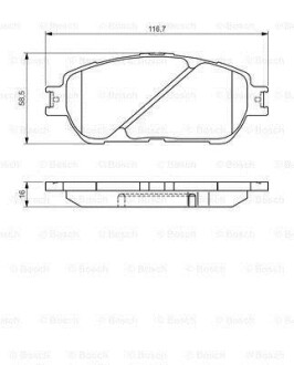 ГАЛЬМІВНІ КОЛОДКИ, ДИСКОВІ BOSCH 0 986 495 160