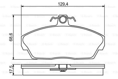 Тормозные колодки дисковые LAND ROVER Freelander ''F'1,8-2,0''98-06 PR2 BOSCH 0986495228 (фото 1)