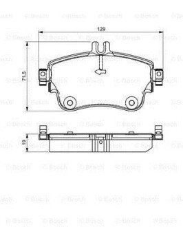 P_Гальмівні колодки дискові MB A/B W176/W246 "F "11>> BOSCH 0986495298 (фото 1)