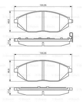 ГАЛЬМІВНІ КОЛОДКИ, ДИСКОВІ BOSCH 0 986 495 349