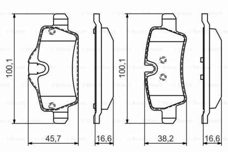 Тормозные колодки дисковые MINI Cooper/One 'R'14>> BOSCH 0986495427 (фото 1)