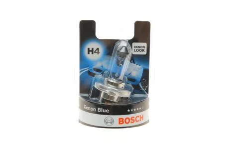Автолампа Xenon Blue H4 P43t 55 W 60 W прозора BOSCH 1987301010