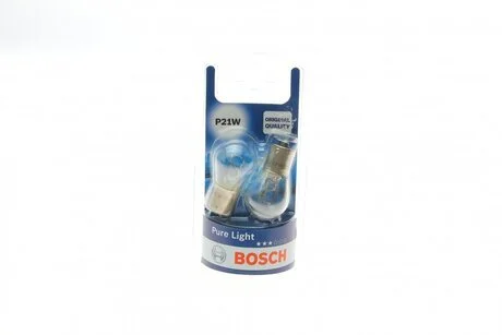 Автолампа Pure Light P21W BA15s 21 W прозрачная BOSCH 1987301017