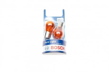 Автолампа Pure Light PY21W BAU15s 21 W оранжевая BOSCH 1987301018