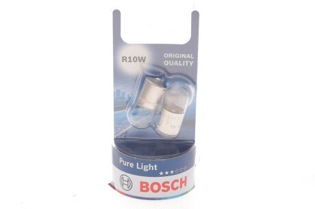 Автолампа Pure Light R10W BA15s 10 W прозора BOSCH 1987301019