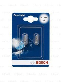 Автолампа Pure Light PY21W W2x4,6d 1,2 W прозрачная BOSCH 1987301024