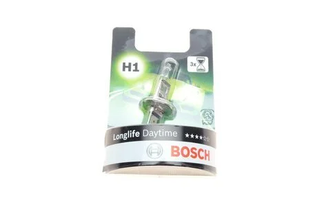 Автолампа Longlife Daytime H1 P14,5s 55 W BOSCH 1987301051