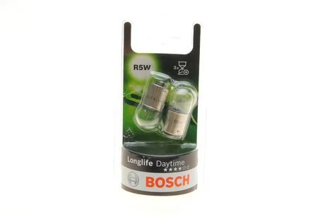 Автолампа Longlife Daytime R5W BA15s 5 W прозрачная BOSCH 1987301058