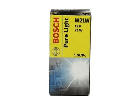Автолампа Pure Light W21W W3x16d 21 W прозрачная BOSCH 1987302251