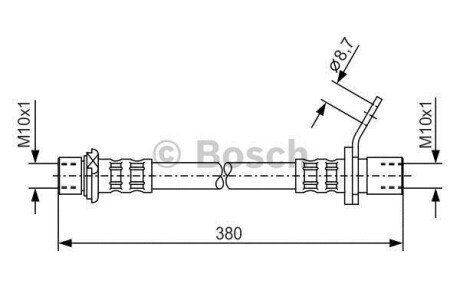 Шланг гальмівний BOSCH 1 987 476 160