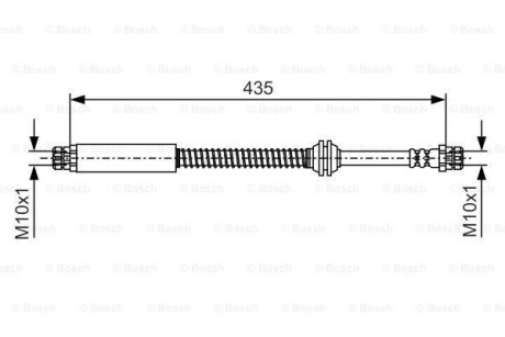 Шланг гальмівний BOSCH 1 987 481 459 (фото 1)