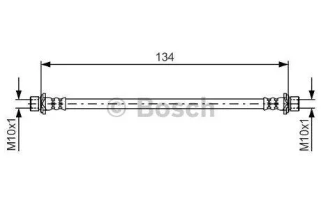 Фото 1 - шланг гальмівний BOSCH 1987481637 Шланг гальмівний BOSCH 1987481637 (фото 1)