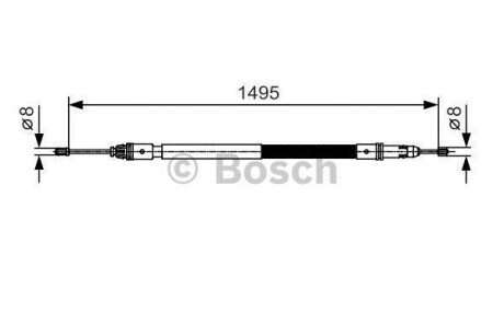 Трос ручного гальма BOSCH 1 987 482 118