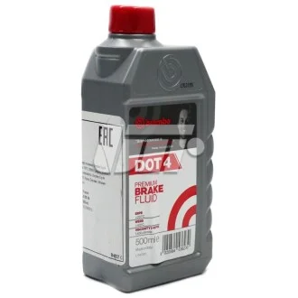 Тормозна рідина DOT4 0.5L 1ящ.=24шт. BREMBO L04005