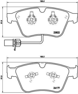 Тормозные колодки комплект. BREMBO P05 003