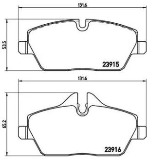 Гальмівні колодки дискові BREMBO P06034