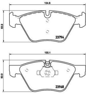 Тормозные колодки дисковые BREMBO P06036