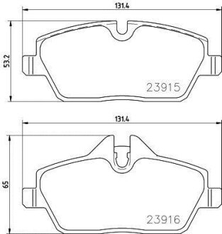 Комплект гальмівних колодок BM BREMBO P 06 091