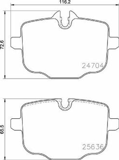 Комплект тормозных колодок из 4 шт. дисков BREMBO P06101