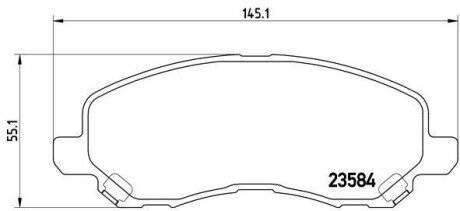 Тормозные колодки дисковые BREMBO P11026 (фото 1)