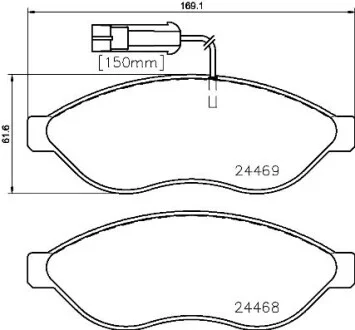 Гальмівні колодки комплект. BREMBO P23 143