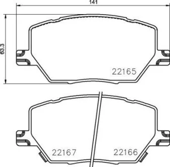 Гальмівні колодки пер Fiat 500X / Jeep Renegade14-20 14- BREMBO P 23 164
