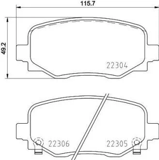 Тормозные колодки комплект. BREMBO P23 177