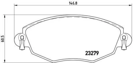 Гальмівні колодки комплект. BREMBO P24 060