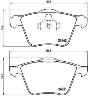 Колодки дискового тормоза BREMBO P24077X