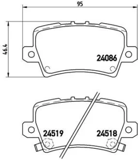 Тормозные колодки дисковые BREMBO P28038