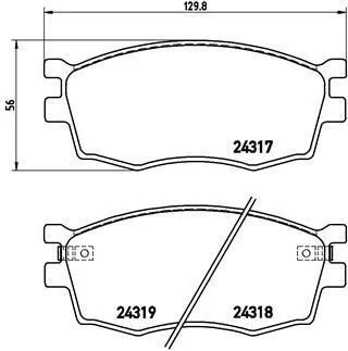 Тормозные колодки дисковые BREMBO P30026