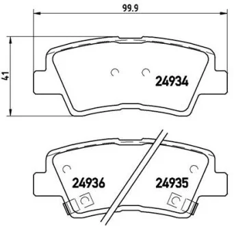 Гальмівні колодки дискові BREMBO P30047