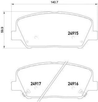 Гальмівні колодки дискові BREMBO P30065