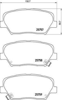 Гальмівні колодки пер Hyundai Genesis/KIA Carens 17-30 10- BREMBO P 30 070