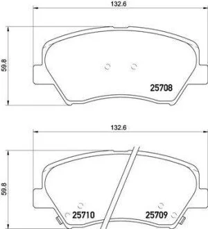 Тормозные колодки дисковые BREMBO P30073