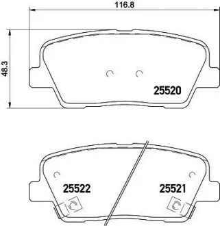 Тормозные колодки комплект. BREMBO P30 081
