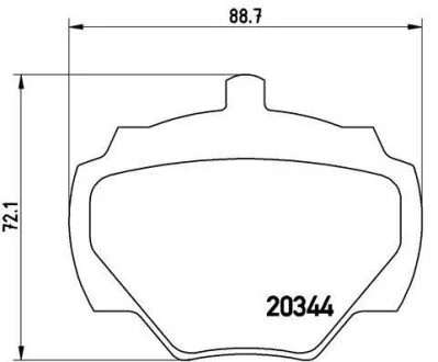Гальмівні колодки комплект. BREMBO P44 001