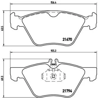Тормозные колодки дисковые BREMBO P50026
