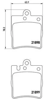 Тормозные колодки комплект. BREMBO P50 033