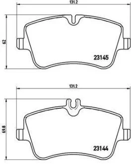 Гальмівні колодки дискові BREMBO P50045