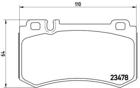 Гальмівні колодки комплект. BREMBO P50 061