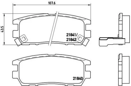 Гальмівні колодки дискові BREMBO P54018