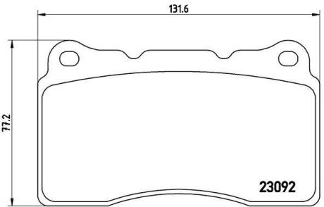 Тормозные колодки дисковые BREMBO P54040 (фото 1)