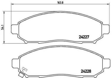 Гальмівні колодки комплект. BREMBO P56 059