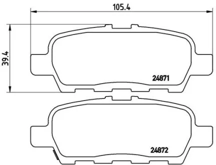 Гальмівні колодки дискові BREMBO P56068