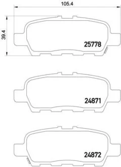 Тормозные колодки дисковые BREMBO P56087