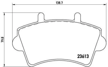 Гальмівні колодки комплект. BREMBO P59 039