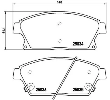 Гальмівні колодки дискові BREMBO P59077