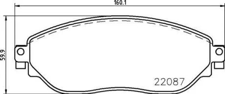 Комплект гальмівних колодок BM BREMBO P 59 082