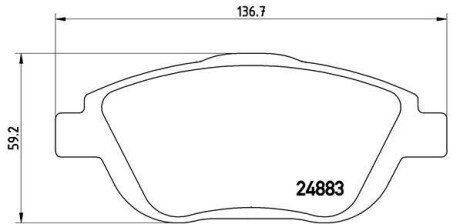 Гальмівні колодки дискові BREMBO P61103 (фото 1)